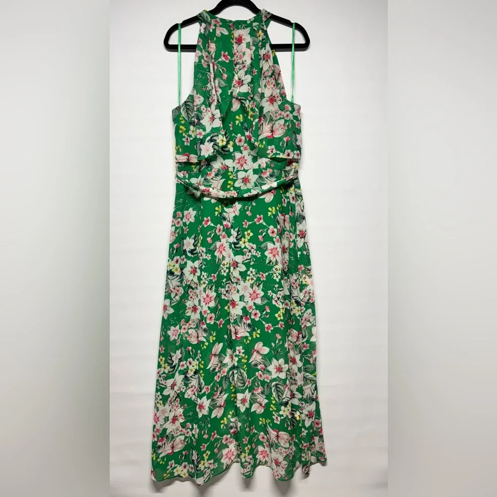 ✨Eliza J Floral Halter Chiffon Gown Size 16